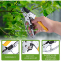 Good quality Garden clippers ratchet pruning shears garden shear scissor trimming rose, floral, tree, live plants